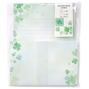 アクティブコーポレーション ボリュームパックレター E07−AHG−322 クローバー│レターセット 便箋 レターセット 東急ハンズ