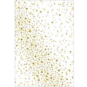 Z＆K ラッピングペーパー ロール 31−730 スパークリングスターホワイト 1枚入り│ラッピング用品 包装紙 ラッピングペーパ