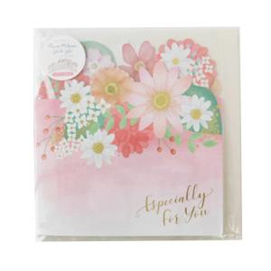 ゼットアンドケイ フラワー三つ折り色紙 ピンク│のし 色紙 色紙 寄せ書きシール 東急ハンズ