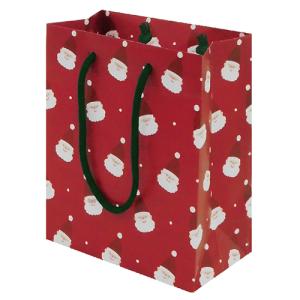ゼットアンドケイ ペーパーバッグ M サンタフェイス レッド│ラッピング用品 ラッピング袋 東急ハンズ