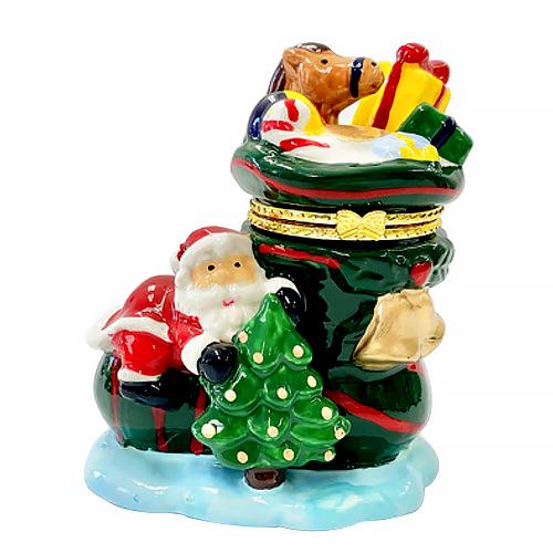 【クリスマス】　ヒンジボックス　サンタブーツ ハンズ