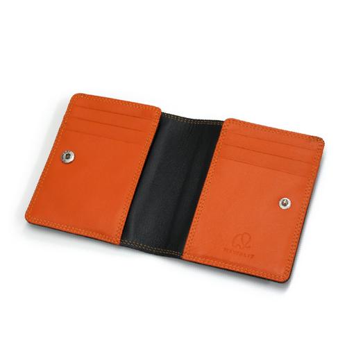 マイウォリット（Mywalit）　VBスリム二つ折りウォレット　MY1174151　ブラック／オレン...