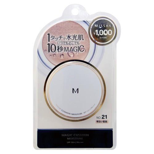 ミシャ　マジッククッションファンデーション　モイスチャー21（明るい肌色）　15g ハンズ