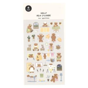 スワテリエ（suatelier）　ステッカー　1141　ggumi　home　くまさんの一日 ハンズ｜ハンズYahoo!ショッピング店