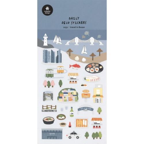 スワテリエ（suatelier）　スワテリエステッカー　travel　in　Busan ハンズ