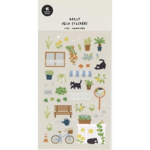 スワテリエ（suatelier）　ステッカー　1163　A　green　alley ハンズ