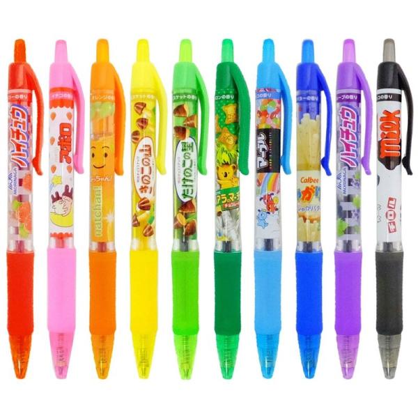 お菓子な香りつき ノック式カラーボールペン10本セット（10色） colorballpen-10s ...