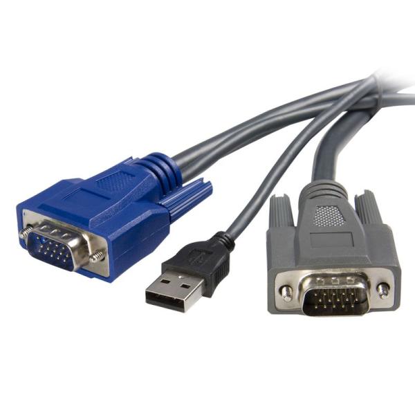 StarTech.com PC切替器専用USB/VGA 極細KVMケーブル 1.8m SVUSBVG...