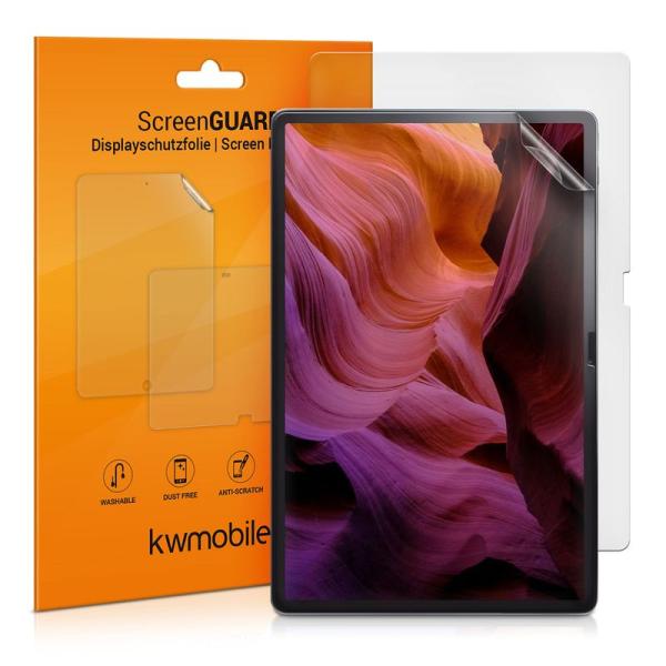 kwmobile 2x 保護フィルム 対応: Lenovo Tab P11 - フル スクリーン タ...