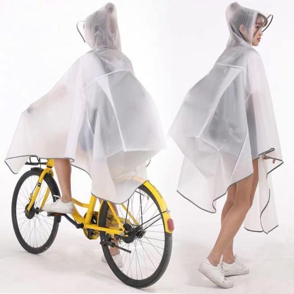 レインコートロング 自転車 レディース メンズ レインポンチョ リュック対応 カッパ 雨具 レインウ...