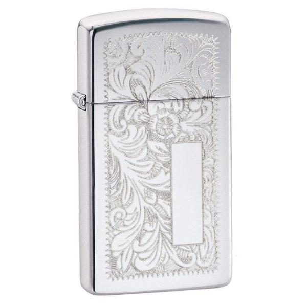 Zippo Slim Venetian （ベネチアン） シルバー ジッポ 1652