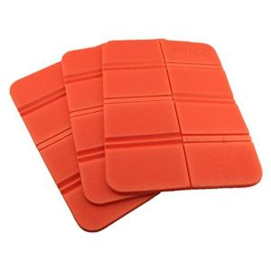 3個セット 折り畳み マット 座布団 8つ折り 軽量 コンパクトで持ち 運びに便利 (オレンジ)｜hands-new-shop