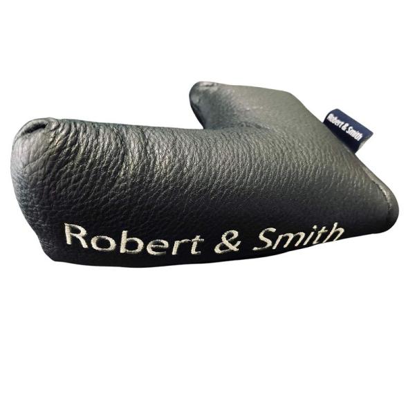 Robert&amp;Smith ゴルフ パターカバー フルグレインレザー 本革 ピンタイプ（ブラック）マグ...