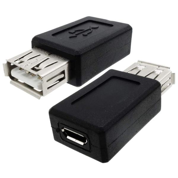 オーディオファン USB変換アダプタ microUSB メス - USB-A 2個 メス
