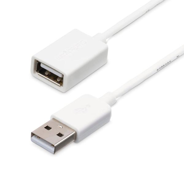 StarTech.com USBケーブル USB 2.0 A-A延長ケーブル ホワイト 3m オス/...