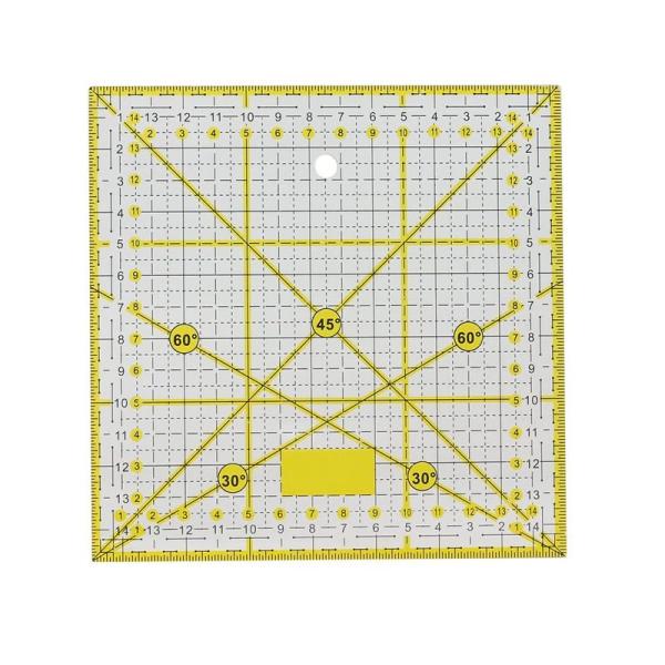 パッチワーク定規 ミシンキルト定規 正方形 キルト定規 縫製定規 手芸 15x15cm