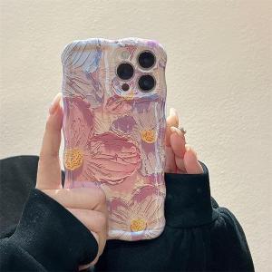 QLTYPRI iPhone 12 Pro Maxケース TPUカバー おしゃれ 韓国 可愛い 花柄 薄型 軽量 耐衝撃 スマホケース ワイ｜hands-new-shop