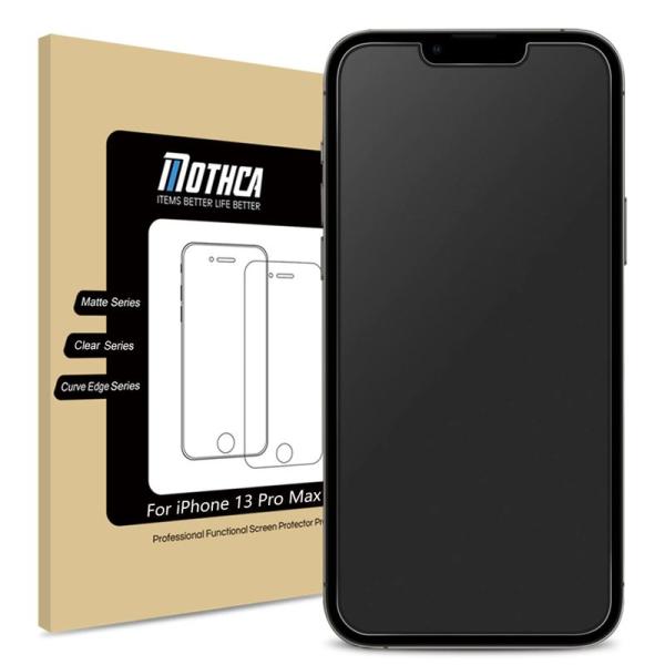 Mothca アンチグレア強化ガラス iPhone 14 Plus/iPhone 13 Pro Ma...