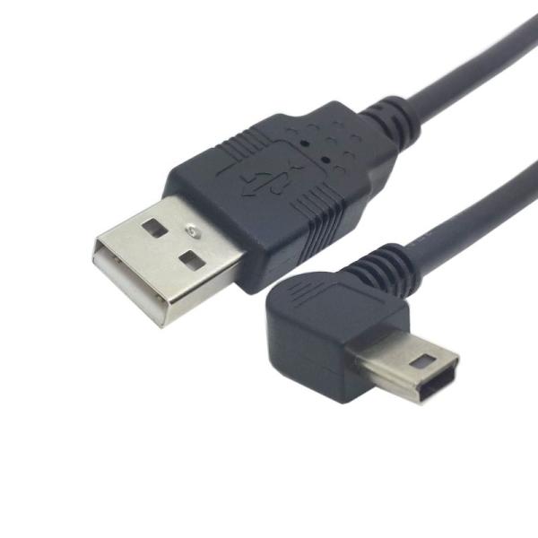 KKM-ラブショー USB 2.0 ミニケーブル USB(A)オス-USB(miniB)オス L型 ...