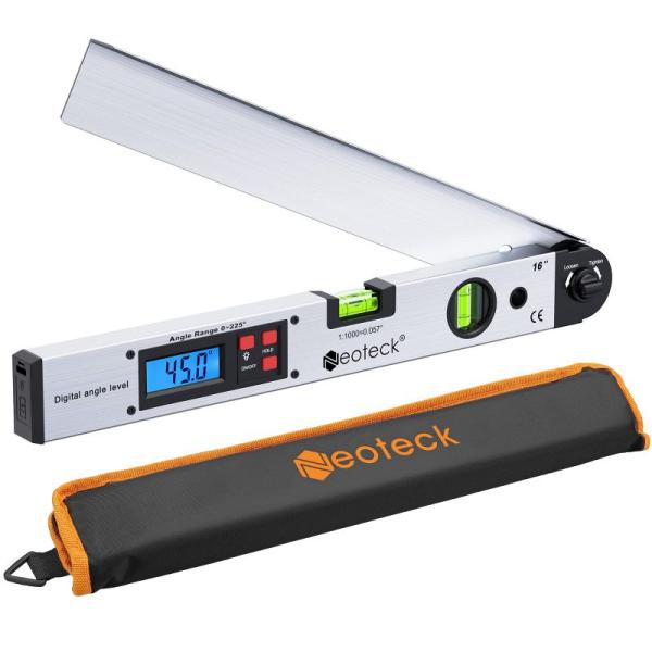 Neoteck デジタル角度計 0-225° 解像度0.1° LCDディスプレイ バックライト付き ...