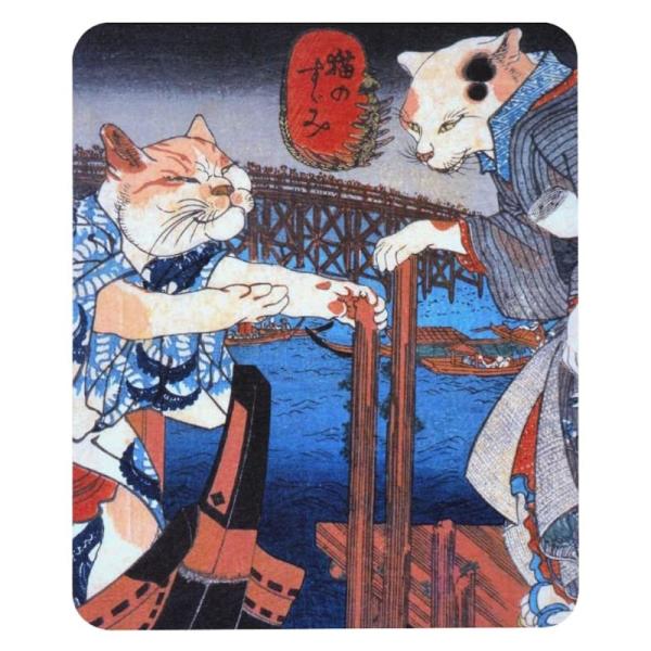 歌川国芳『 猫の涼み 』のマウスパッド：フォトパッド（ 浮世絵シリーズ ）