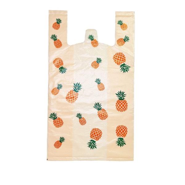 光樹製紙 ビニール袋 手提げ袋 レジ袋 かわいいフルーツシリーズ パイナップル 高荷重力 厚0.05...