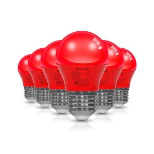 ORALUCE レッド LED電球 カラー電球 E26口金 40W相当 5W 450lm 220度広配光 高演色 装飾電球 密閉器具対応 調｜hands-new-shop
