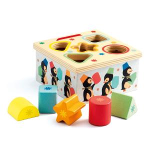 DJECO ジェコ ジオピンギー 型はめパズル 動物 ペンギン 積み木 おもちゃ 知育 1歳 (DJ06409)