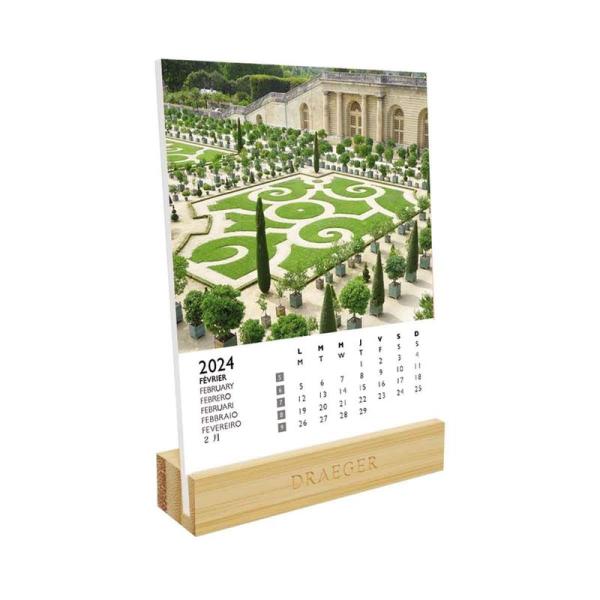 ドレジャー 2024年 デスクカレンダー GARDEN 卓上 ガーデン 自然 スケジュール 写真 祝...