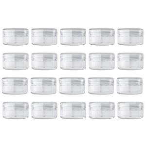 20個セット10ml 小分け丸ケース クリームケース アクセサリーケース プラスチックビーズ収納ケース 化粧品用小分け容器 ネイルパーツ収納ボックス