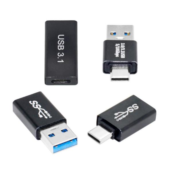 NFHK 4個/ロット USB 3.1 Type C オスメスからUSB3.0 Type A メス ...
