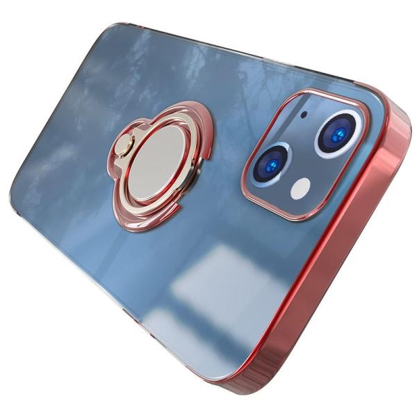iPhone 13 mini 用ケースリング付き 透明 TPU マグネット式 車載ホルダー対応 全面...