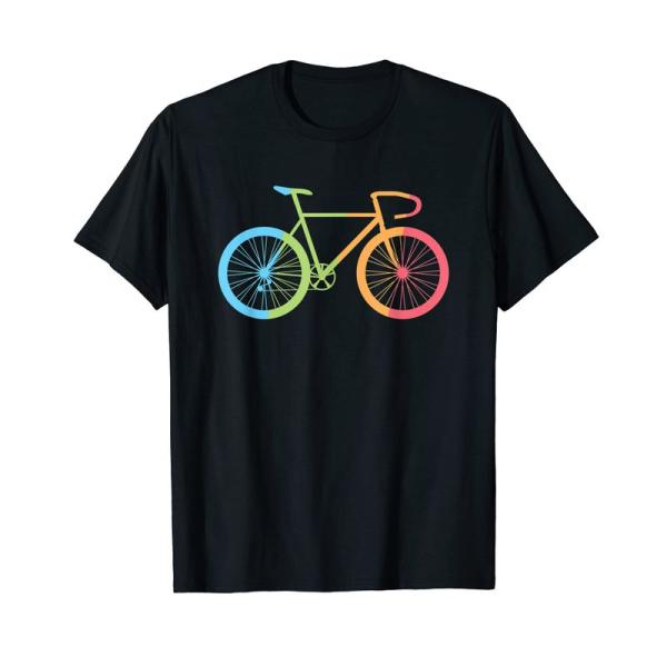 レインボー バイキング 自転車 サイクリスト サイクリング エムティービー BMX Tシャツ