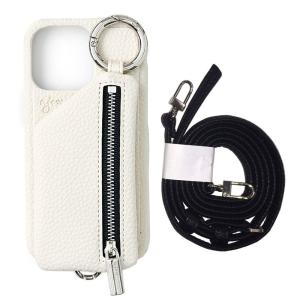 ajew(エジュー) スマホケース cadenas zipphone case shoulder (iPhone13pro, white)｜hands-select-market