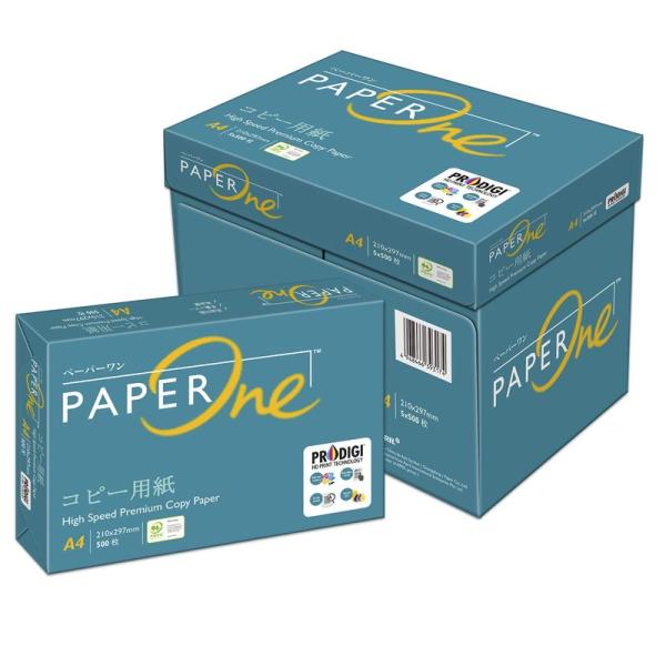 高白色コピー用紙 PaperOne A4 (500枚×5冊) 2500枚 紙厚0.09mm 大量印刷...