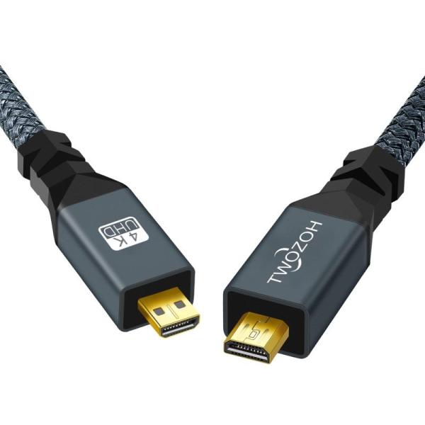 Twozoh Micro HDMI to Micro HDMIケーブル ストレート (タイプD-タイ...