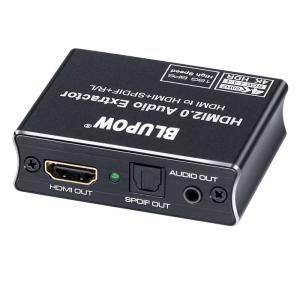 BLUPOW 4K60Hz・1080P120Hz・HDR対応 HDMI2.0音声分離器(音声出力：光デジタル・3.5mmステレオミニ) オー｜hands-select-market