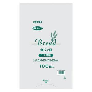 シモジマ ヘイコー PP食パン袋 1.5斤用 100枚入り 006721404 透明 厚0.03×幅230/全体幅370×高350mm｜hands-select-market