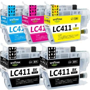 顔料ブラック採用 LC411 ブラザー(brother)用 LC411-4PK 互換インク DCP-J528N DCP-J526N DCP-｜hands-select-market