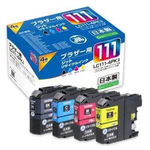 ブラザー インク brother プリンターインク LC111-4PK 4色パック対応ジットリサイクルインクカートリッジ 日本製 JIT-B｜hands-select-market