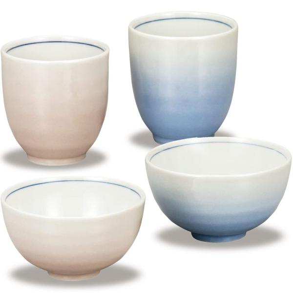 夫婦茶碗 湯呑み ペア 食器セット 九谷焼 釉彩 ブランド 日本製 陶器 茶碗 和食器