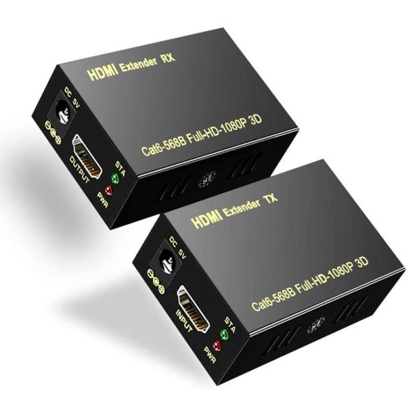 Yukidoke HDMI LAN エクステンダー EX60Y 60Mまで RJ45 変換 延長器 ...