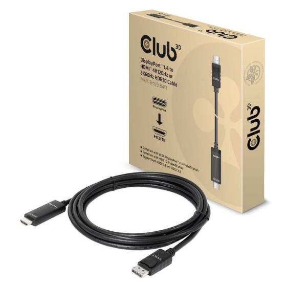 Club3D DisplayPort 1.4 to HDMI 4K120Hz / 8K60Hz HD...