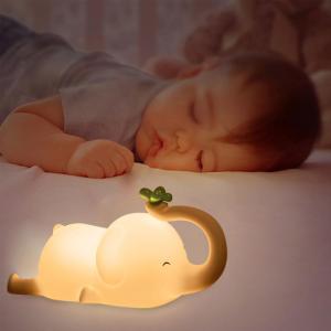 Alopee LEDの授乳ライト、子供のためのシリコーンのかわいい象の夜ライト、再充電可能なテーブルランプ、赤ん坊の女の子の女性の寝室、居間｜hands-select-market