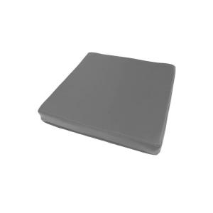金鵄 レザークッション 低反発 高反発 座布団 コラム (40x40x5, グレー 1枚)