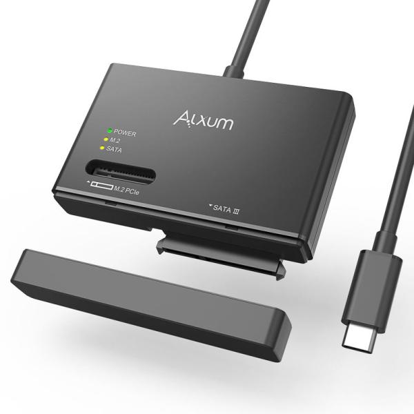 Alxum NVMe M.2 SSD 外付けケース M.2 SATA USB変換 PCIe NVMe...