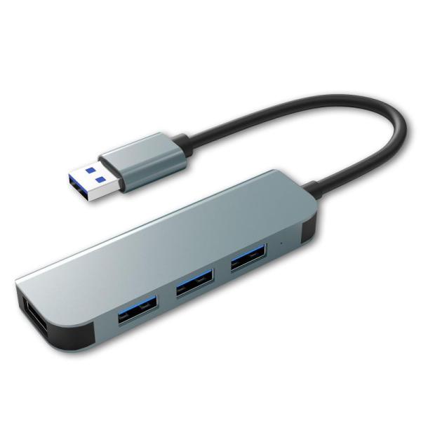 USBハブ USB3.0/USB2.0 4 in 1 バスパワー 4ポート USB拡張 高速 最大伝...