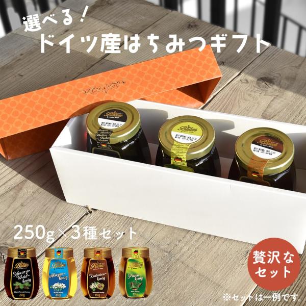 お歳暮 ギフト 贅沢セット 選べる ドイツ産 はちみつ 250g×3種 ギフトセット はちみつ 蜂蜜...
