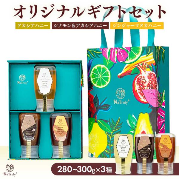 ギフト はちみつ チューブ280g〜300g×3種ギフト Cセット 蜂蜜 ジンジャー アカシア蜂蜜 ...