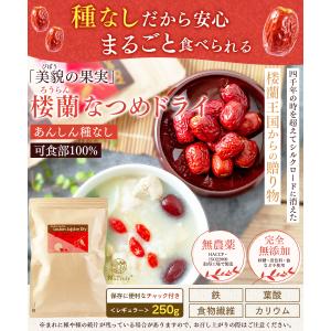 なつめ 無農薬 楼蘭なつめ ドライ あんしん種...の詳細画像2